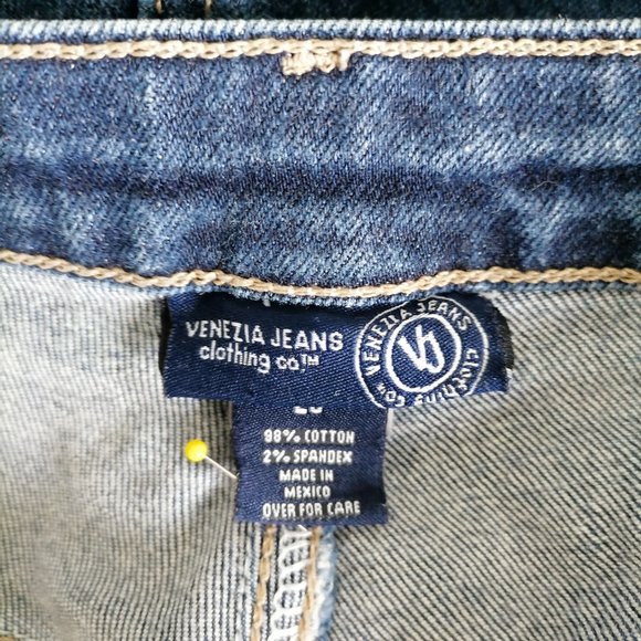 Venezia Jeans Fabian Womens Blue Medium Wash High Rise Denim Capri Jeans Size 20 - Picture 5 of 8